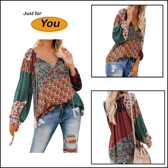 Multicolor Floral Print Blouse - Picture 2 of 5